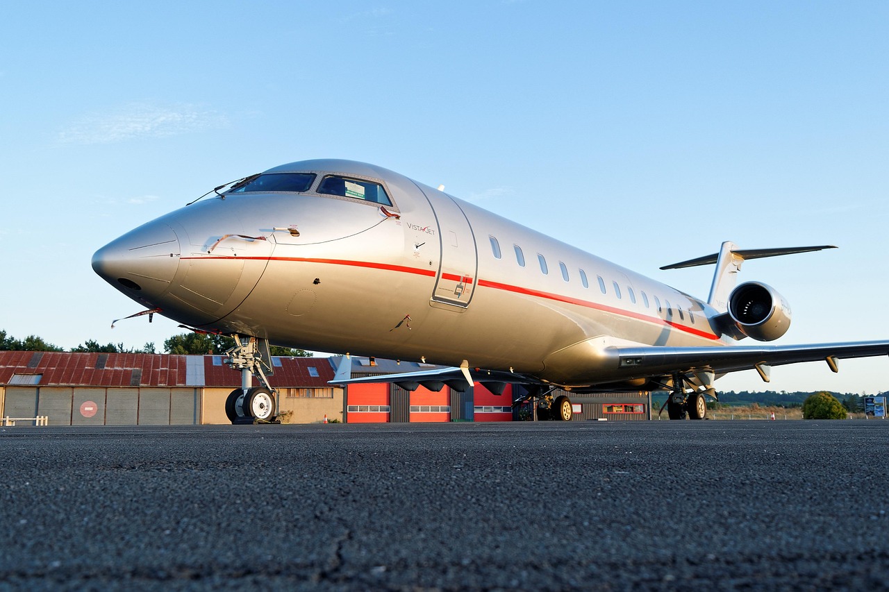 Luxury Jet parked on an airport ramp during daylight, showcasing premium Aviation and Aircraft ownership opportunities with Superb Financing solutions for private Jets and business aviation acquisitions.